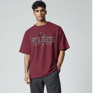 Rivalry Threads Saint Josephs Hawks T-Shirt Mens Small Maroon NEW